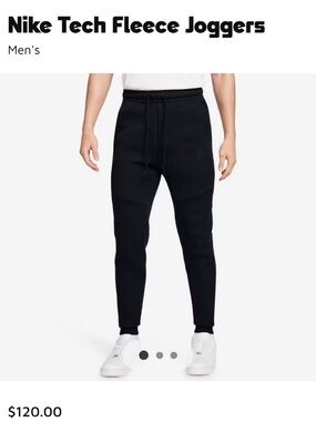 NWT Men’s Nike Tech Fleece Joggers - Black Size M